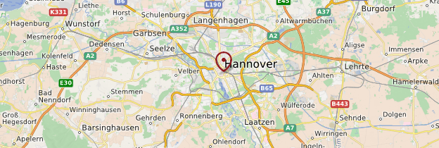 Carte Hannover (Hanovre) - Allemagne