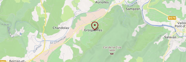 Carte Grospierres - Ardèche, Drôme