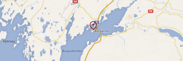 Carte Borgarnes - Islande