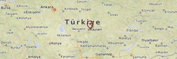 Carte Kayseri - Turquie