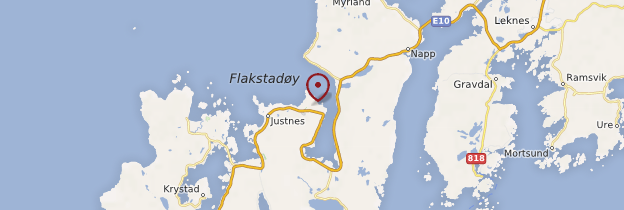 Carte Flakstad - Norvège