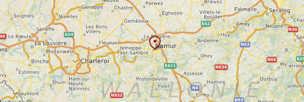 Carte Province de Namur - Belgique