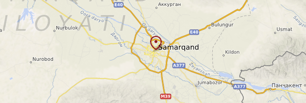 Carte Samarcande (Samarqand) - Ouzbékistan