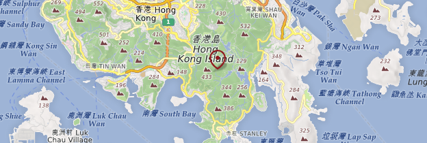 Carte Île de Hong Kong - Hong Kong