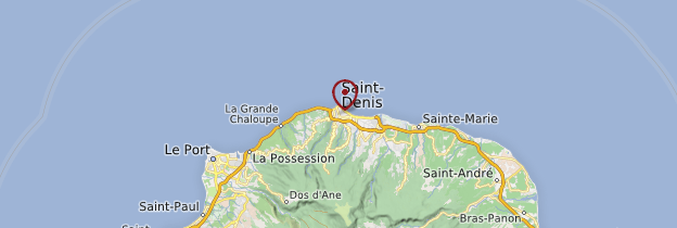 Carte Saint-Denis - Réunion