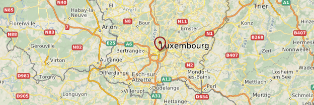 Carte Luxembourg-Ville - Luxembourg