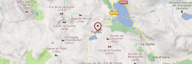 Carte Tignes - Alpes