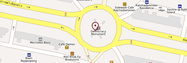 Carte Democracy Monument - Bangkok