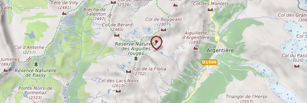 Carte Réserve naturelle des Aiguilles-Rouges - Alpes