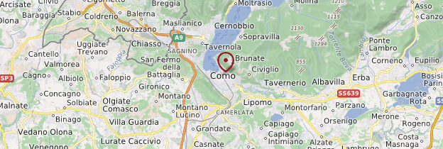 Carte Côme - Italie