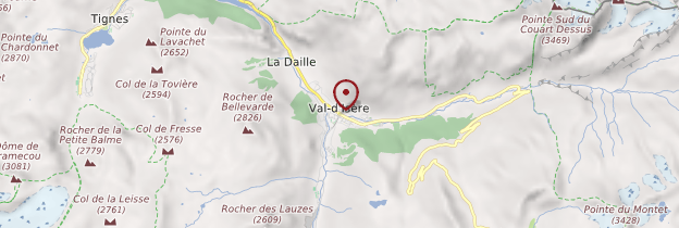 Carte Val-d'Isère - Alpes