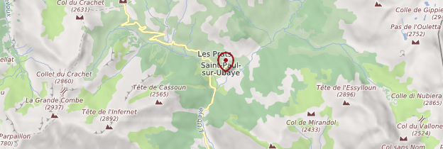 Carte Saint-Paul-sur-Ubaye - Provence