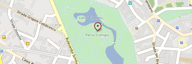 Carte Parcul Cișmigiu (parc Cișmigiu) - Roumanie