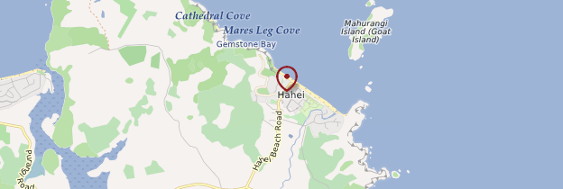 Carte Hahei - Nouvelle-Zélande