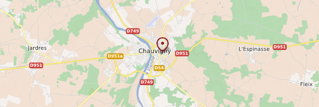 Carte Chauvigny - Poitou, Charentes