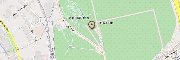 Carte Cimetière Bralu (Bralu kapi ou cimetière des Frères) - Lettonie