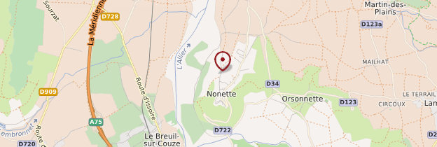 Carte Nonette - Auvergne