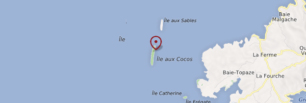 Carte Île aux Cocos - Île Maurice, Rodrigues