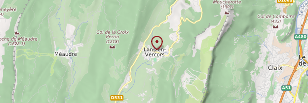 Carte Lans-en-Vercors - Alpes
