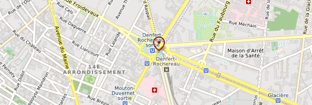 Carte Place Denfert-Rochereau - Paris