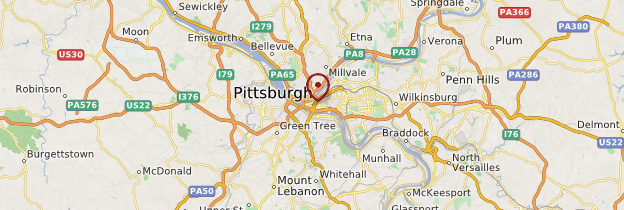 Carte Pittsburgh - États-Unis