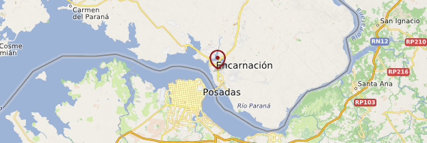 Carte Encarnación - Paraguay