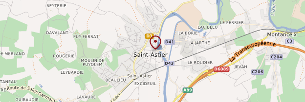 Carte Saint-Astier - Périgord - Dordogne