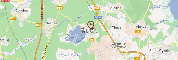 Carte Villeneuve-de-la-Raho - Languedoc-Roussillon