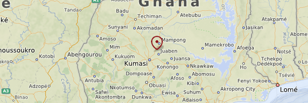 Carte Région d'Ashanti - Ghana