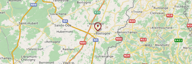 Carte Bastogne - Belgique
