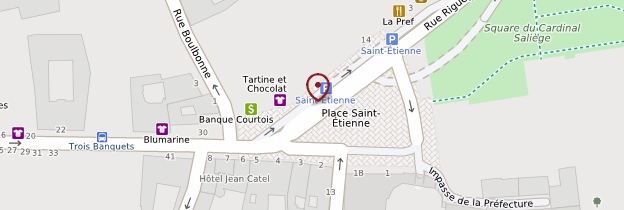 Carte Place Saint-Etienne - Toulouse