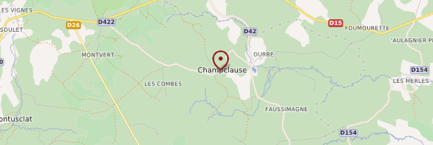 Carte Champclause - Auvergne