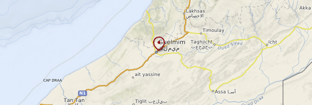 Carte Guelmim (Goulimine) - Maroc