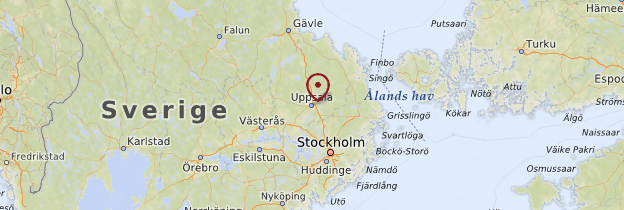 Carte Uppsala et le centre - Suède