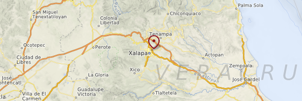 Carte Xalapa (Jalapa) - Mexique