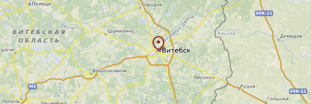 Carte Vitebsk - Biélorussie