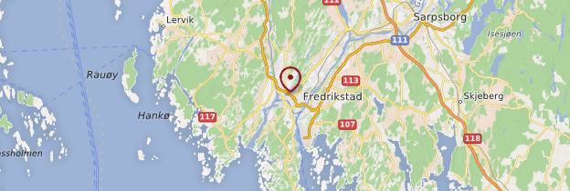 Carte Fredrikstad - Norvège