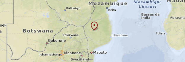 Carte Province de Gaza - Mozambique
