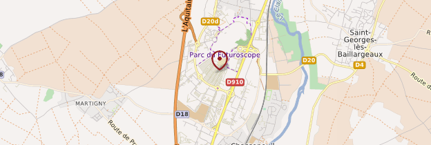 Carte Parc du Futuroscope - Poitou, Charentes