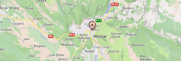 Carte Pont de Mostar - Bosnie-Herzégovine