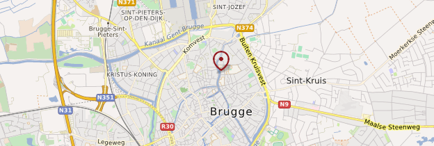 Carte Canaux de Bruges - Bruges