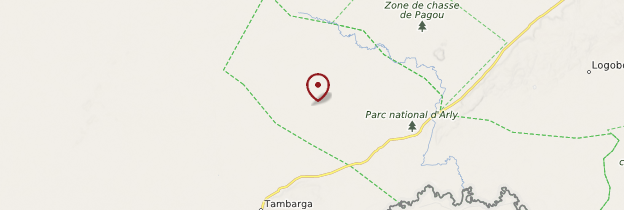 Carte Parc national d'Arli - Burkina Faso