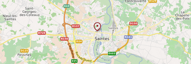Carte Saintes - Poitou, Charentes
