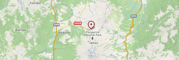 Carte Volcan Tongariro - Nouvelle-Zélande