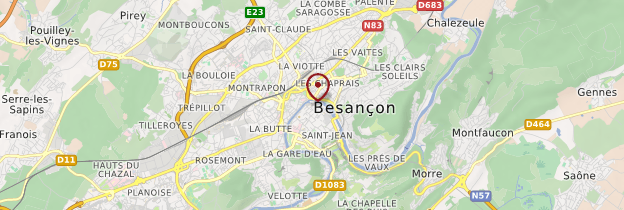 Carte Besançon - Franche-Comté