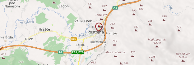 Carte Grottes de Postojna - Slovénie