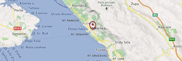 Carte Makarska - Croatie