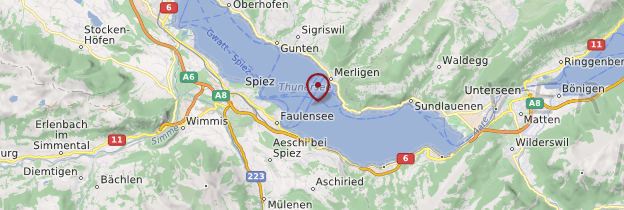 Carte Lac de Thun (Thoune) - Suisse