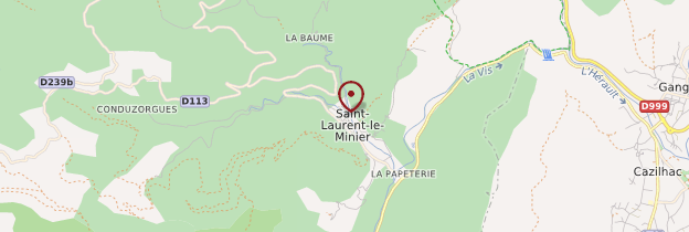 Carte Saint-Laurent-le-Minier - Languedoc-Roussillon