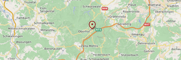 Carte Oberhof - Allemagne